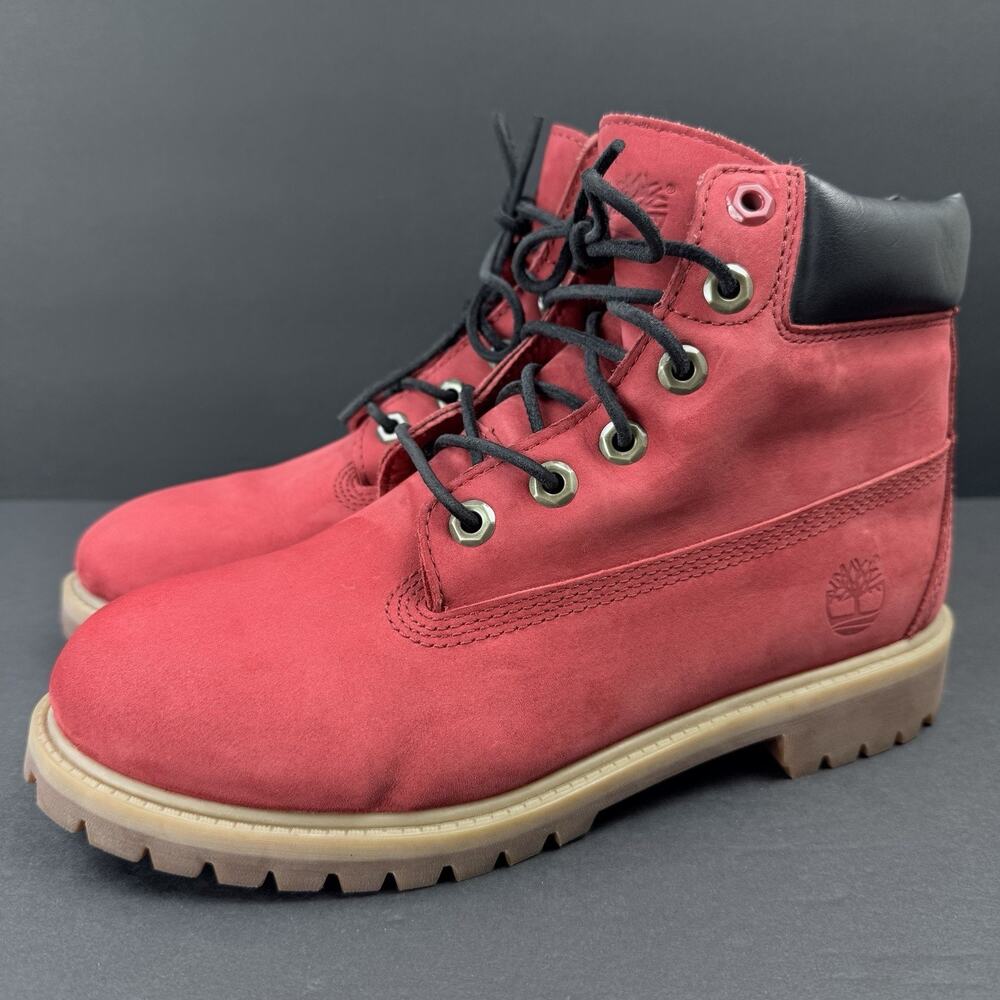 🔥 Timberland 6-Inch Premium Red Boots Men’s 7 – Iconic Waterproof Classic 🔥
